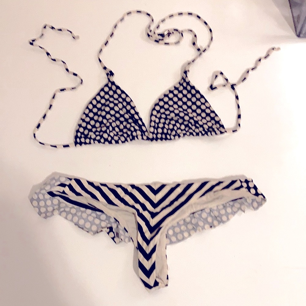 Body glove sz M stripe and dot bikini set